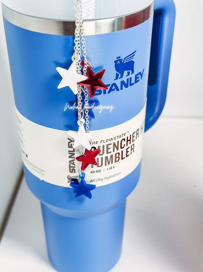 Personalized Tumbler Name Plate 4th of July set  Name Plate Quencher Name Tag USA TumblerTopper Holiday Tumbler Topper America topper