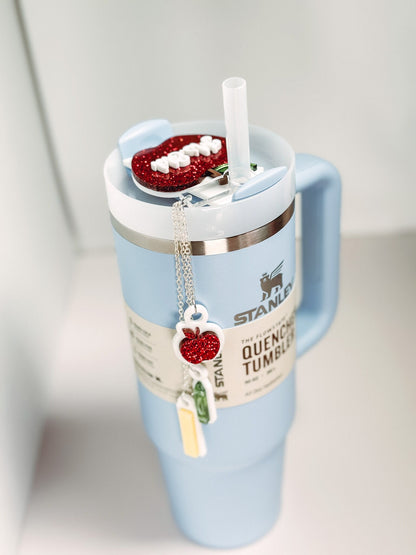 Teacher tumbler Topper Pencil Tumbler Teacher Name Plate Pencil Tumbler Name Tag Cup Accessories  Teacher Gift  Teacher Appreciation Charms