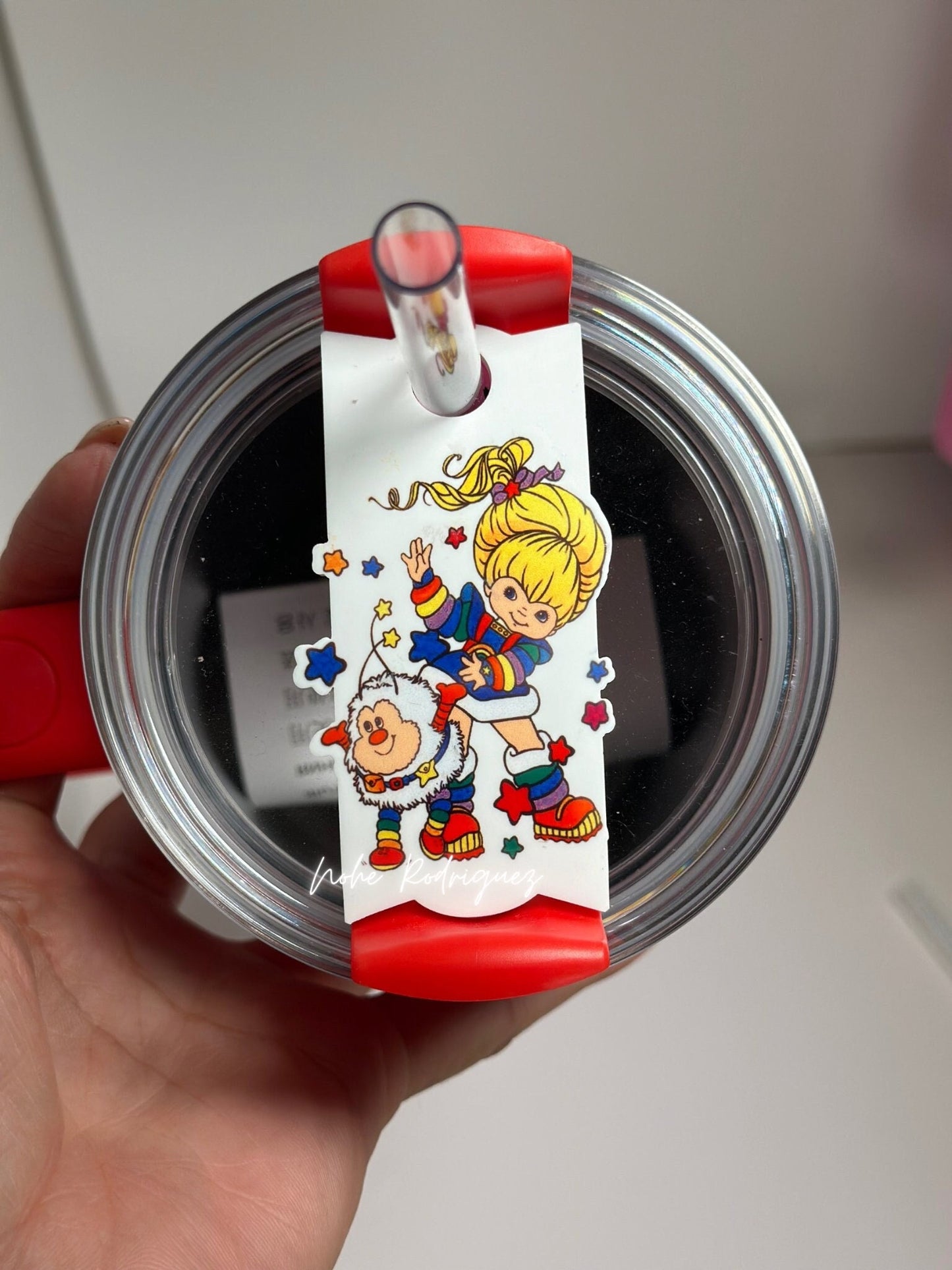 Personalized Name Plate for Tumbler Custom Tumbler Topper tumbler Lids H2.0 Pink Neon name tag Neon Tumbler Name Plate I heart the 90s