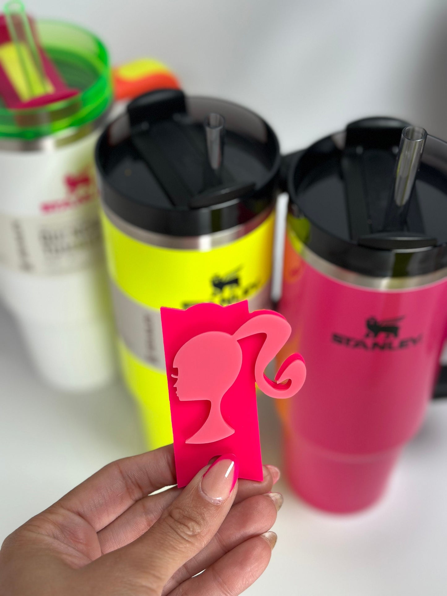Personalized Tumbler Lid Girly Name Plate Tumbler topper Tumbler Accessories Cup Accessories tumbler name tag Name Topper Tumbler Name Tag