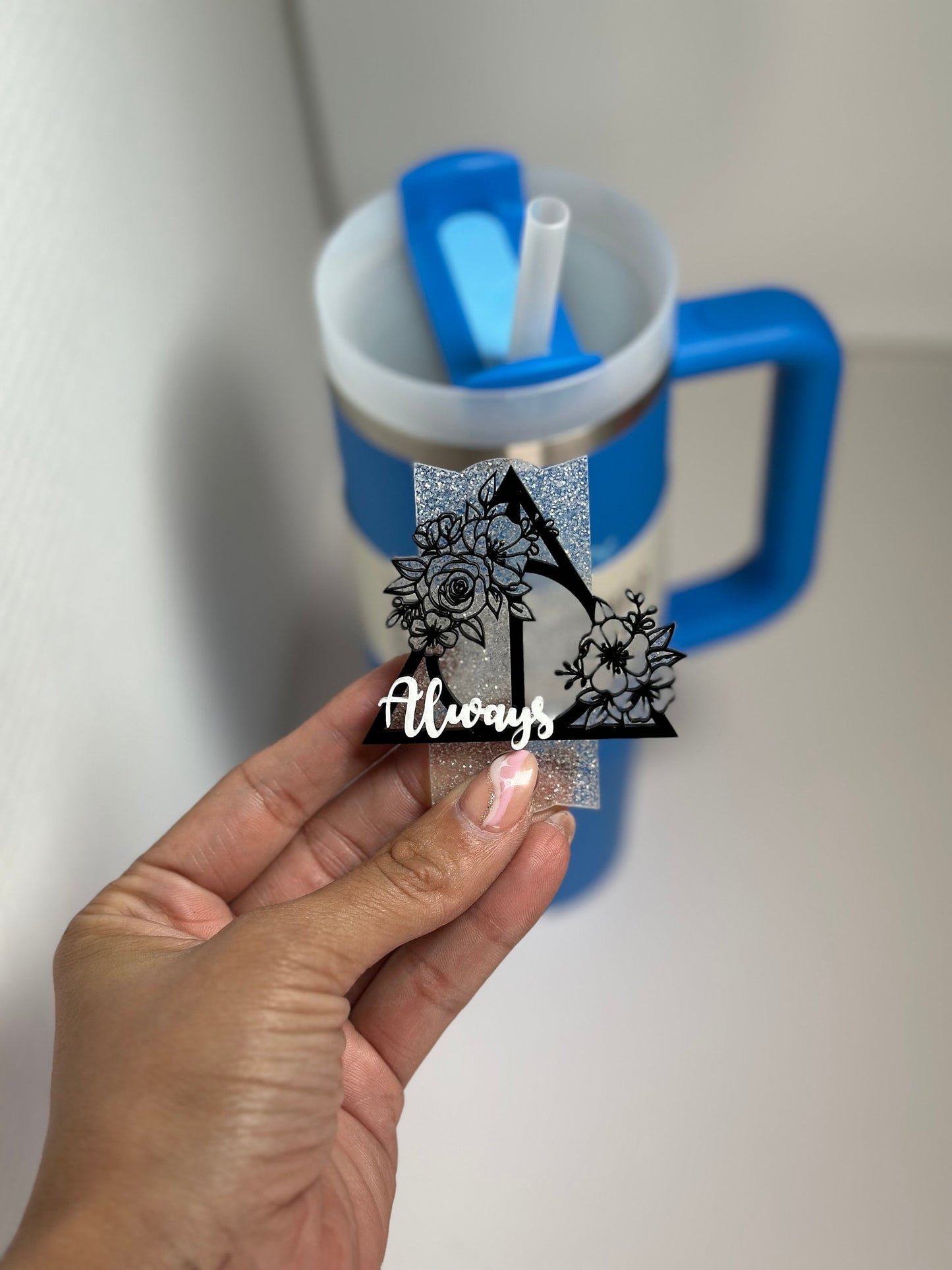 Always Floral Magic Tumbler Name Plate Topper Topper Plate Tumbler Topper personalized tumbler Name Plate Topper Gift for Wizard Book