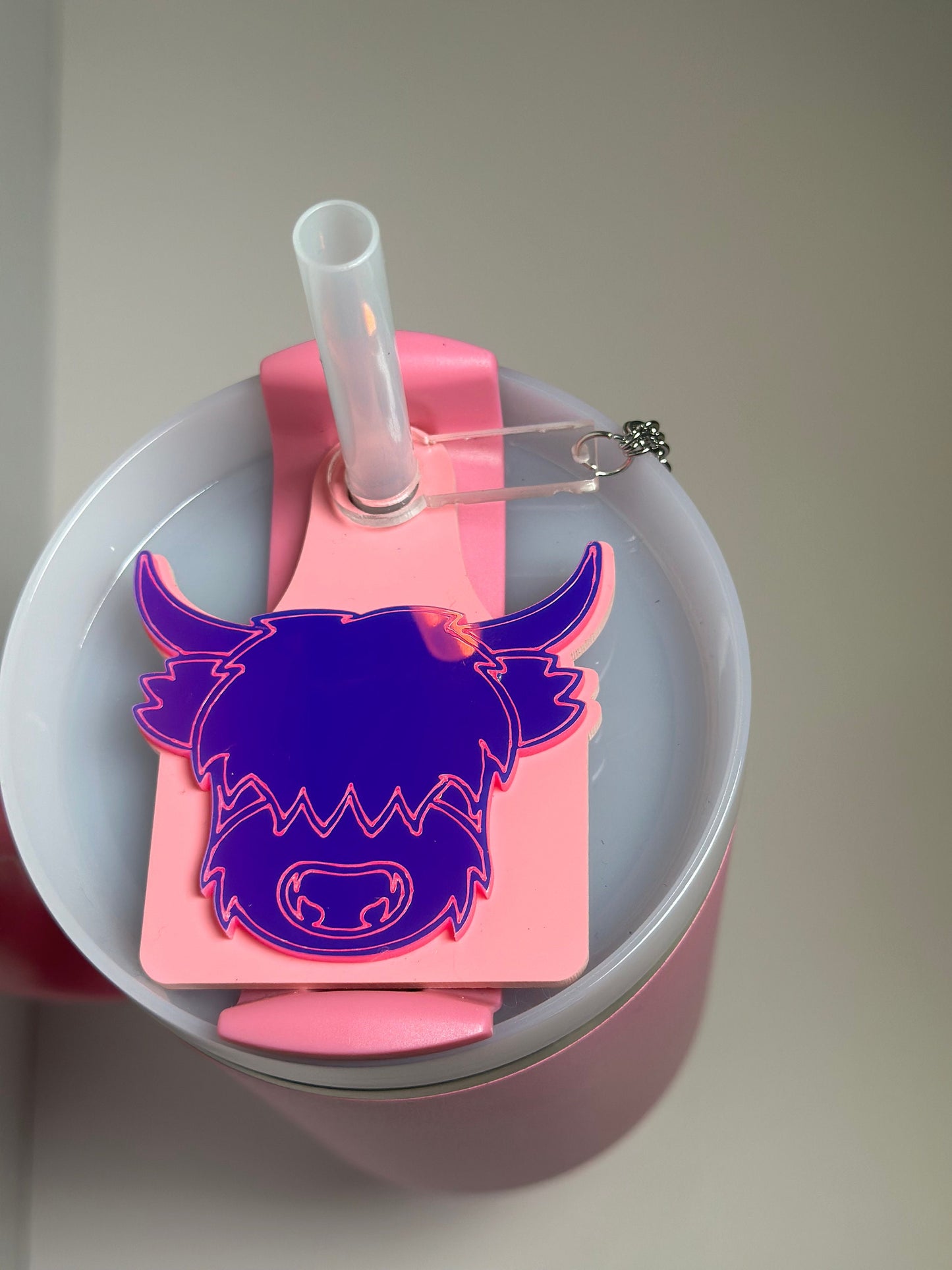 Name plate Tumbler tag  tumbler tag highland cow nametage cow topper highland cow tumbler topper