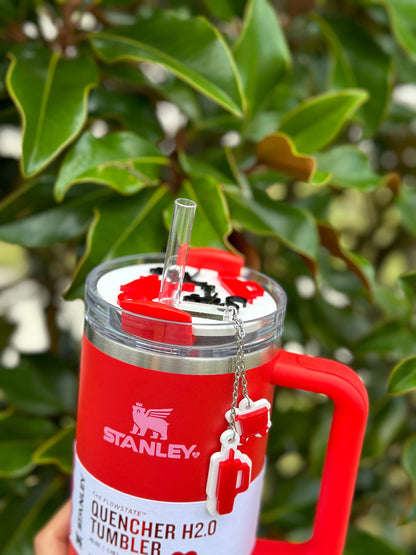 Sips & Trips Tumbler Topper and Charms Set Custom Tumbler Accessories | Stanley Tumbler Charm Set  Shopping and Sipping Theme shopper lover