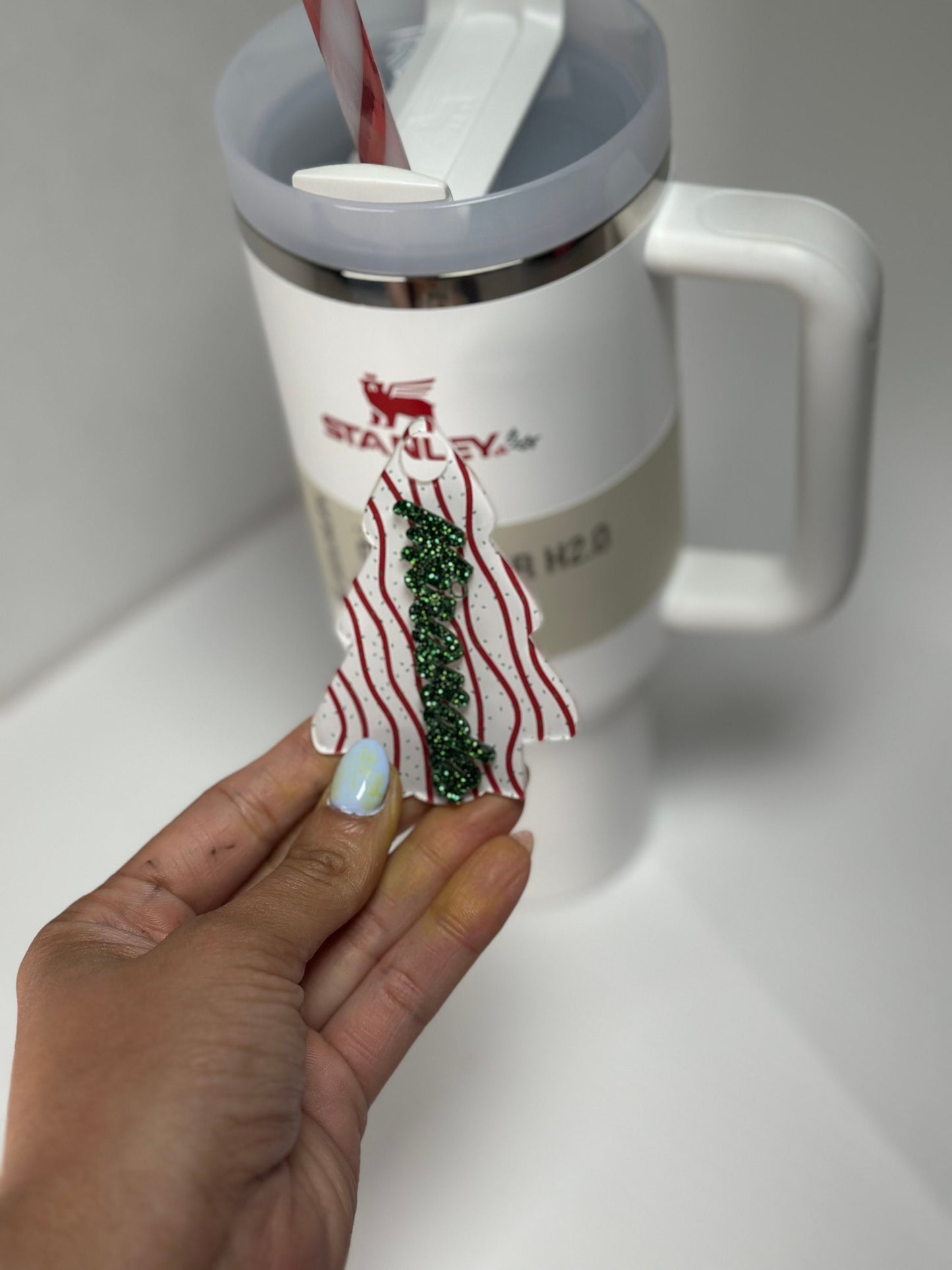 Christmas Cake tumbler cup Topper  H2.0 Stanley Cup Topper Custom Cup Topper/ Tumbler Tag Christmas topper
