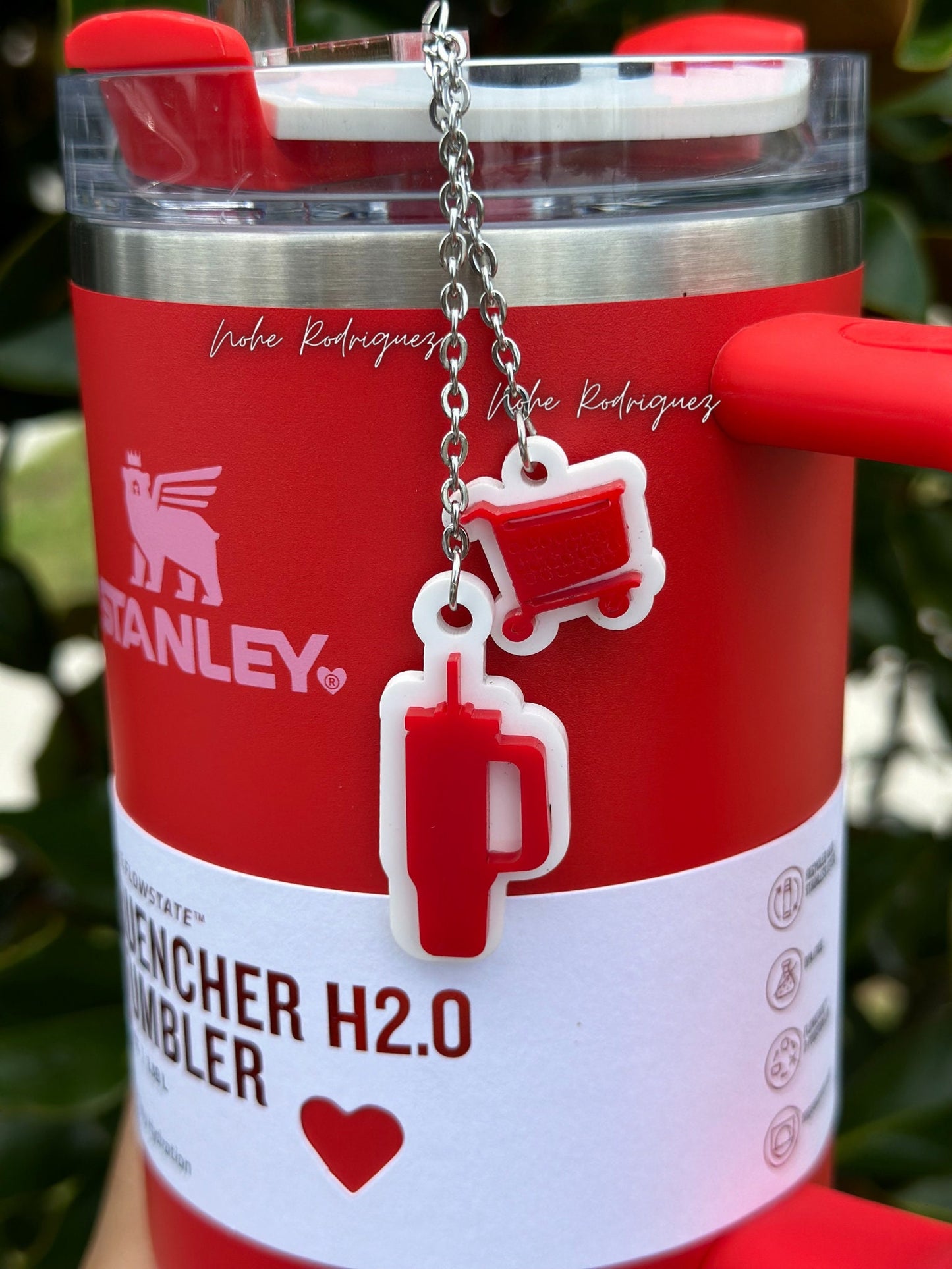 Sips & Trips Tumbler Topper and Charms Set Custom Tumbler Accessories | Stanley Tumbler Charm Set  Shopping and Sipping Theme shopper lover