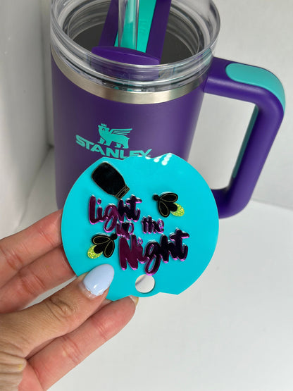 Summer Tumbler Topper  tumbler Name Plate  best day ever Name Tag tumbler name tag accessory name plate firefly topper summer stanley topper