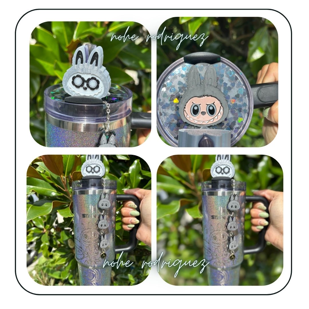 Custom Engraved Stanley + Labubu Accessory Set