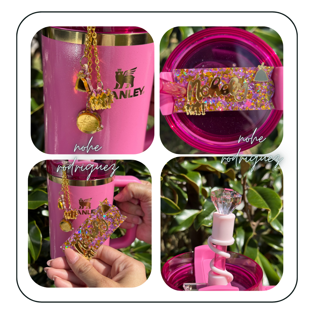 Wicked-Inspired Tumbler Accessory Set stanley inspired Topper and Charm set